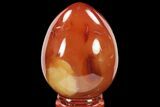 Colorful, Polished Carnelian Agate Egg - Madagascar #134549-1